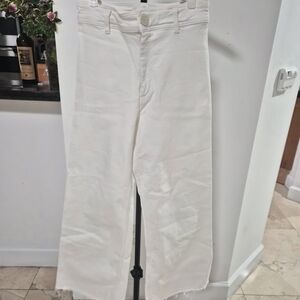 Zara White High-Rise Wide-Leg Jeans Like New